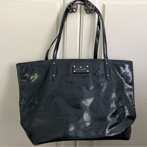 Kate Spade Large Shiny Black Shoulder Bag Tote